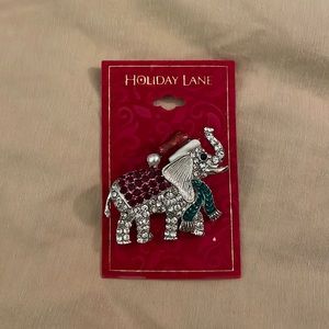 Christmas Elephant Pin